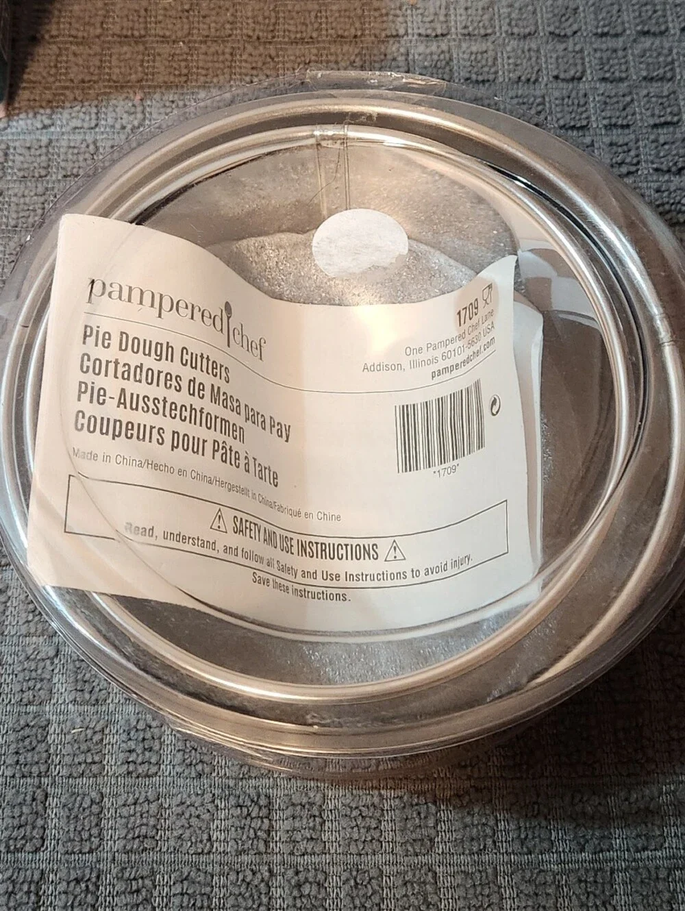 New Pampered Chef Pie Dough Cutters Stainless Steel Item #1709